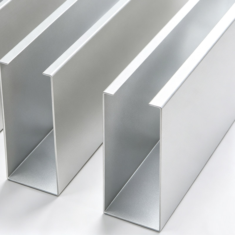 Lindelacr U-baffle aluminum suspended ceiling installation isometric drawing, U shape aluminum tube ceiling assembly structure with thread rod and carrier bracket